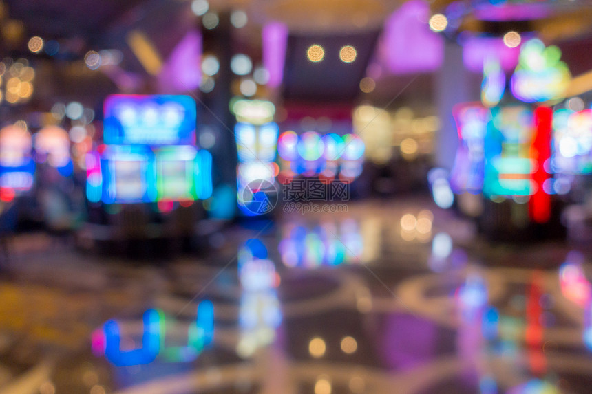 摘要美国内华达拉斯维加市赌场的模糊背景图片