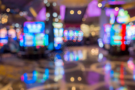 摘要美国内华达拉斯维加市赌场的模糊背景图片