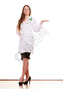 戴白大衣手空的听诊器女医生专业保健广告手空的女医生空的女医生的女医生图片