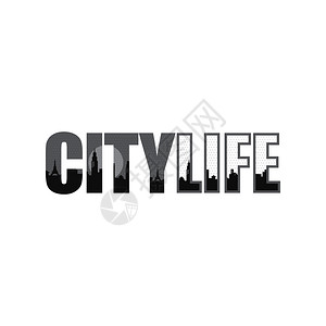 城市生命景象符号背景图片