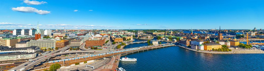瑞典斯德哥尔摩老城航拍风景图片
