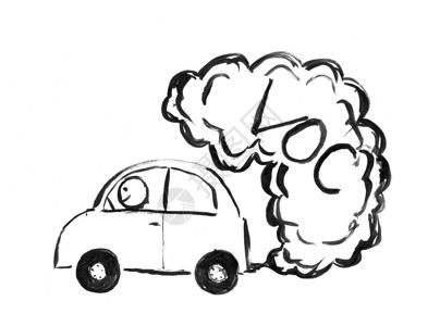 从汽车废气中抽到空的烟雾VOC或挥发有机化合物污染的环境概念图片