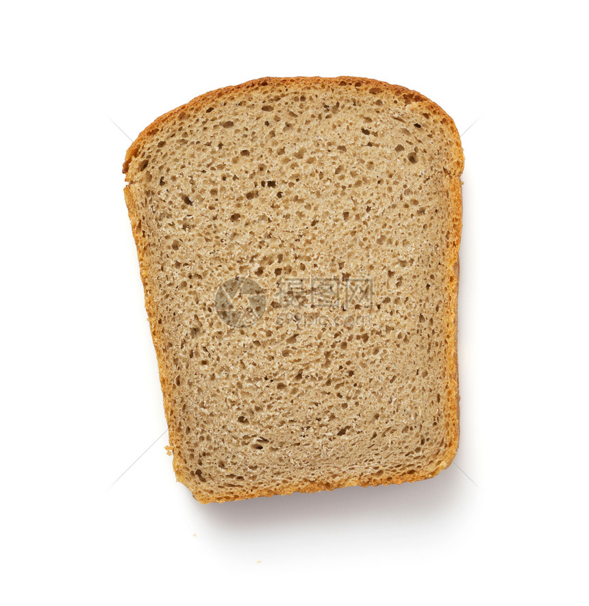 白底片分离的切面包图片