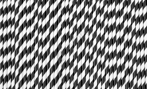 黑白颜色的条纹饮料稻草背景图片