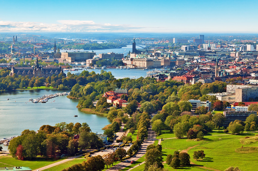 瑞典斯德哥尔摩夏季风景航空全图片