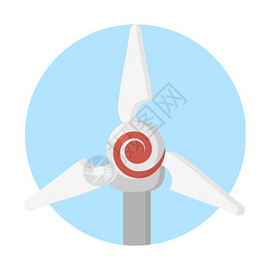 膨胀涡轮风车插画