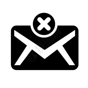 邮件丢弃素材从收件箱中删除的电子邮件矢量设计图标插画