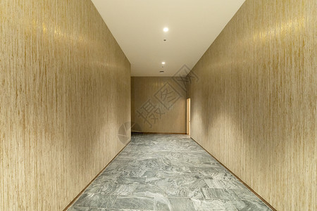空木房走廊墙壁和石头大理地板室内设计装饰背景背景图片