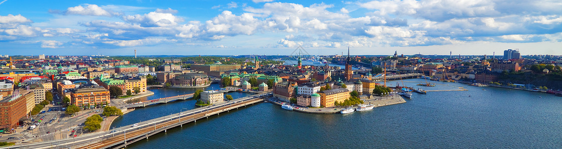 瑞典斯德哥尔摩航空全景图片