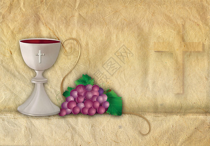 印有3D圣杯和葡萄的印章图片