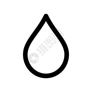 液体喷溅水滴水滴图标插画