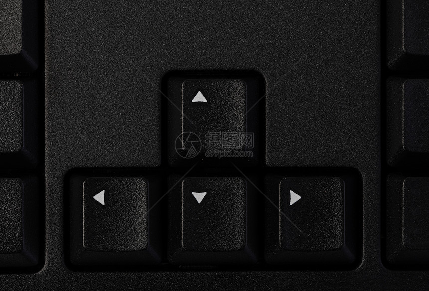 顶部视图台式计算机键盘在白色背景中孤立图片