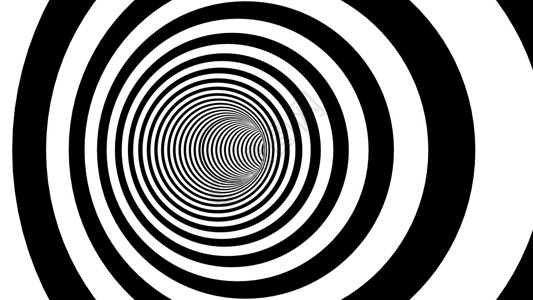 黑白曲线线条隧道中的黑白螺旋条Ray爆破样式背景光学幻觉抽象模式设计元素线条插图背景