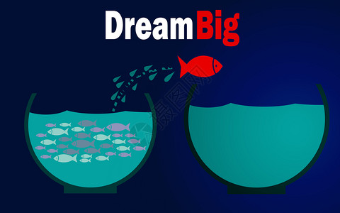 做大梦鱼儿跳出水族馆3D造型背景图片