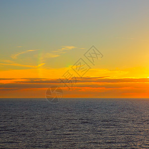 海上日落海平面景图片