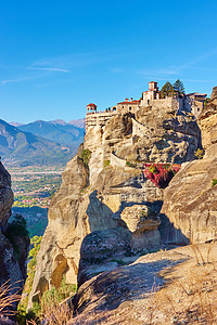 位于希腊梅特罗拉岩石顶端的瓦姆修道院VawVarlaam修道院图片