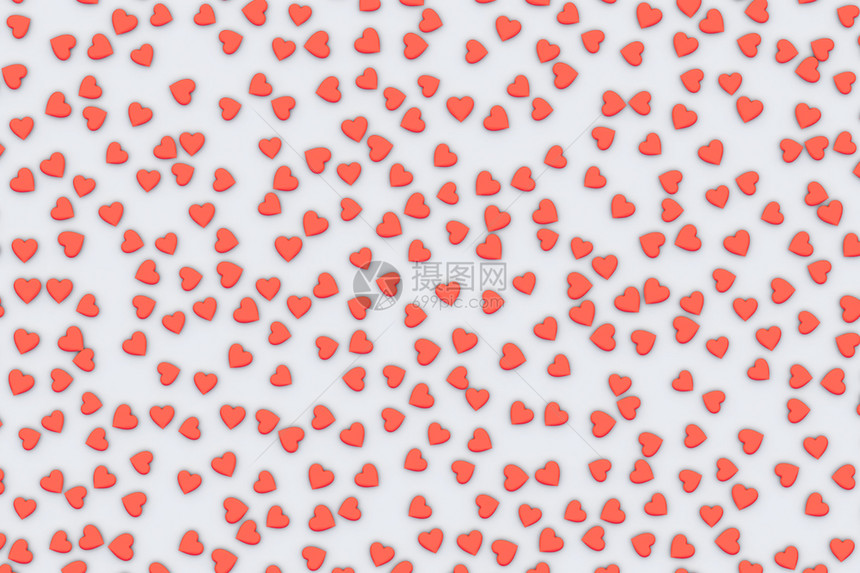 Valentier日抽象的3D插图白色背景的红的Valentrs日摘要背景红的图片