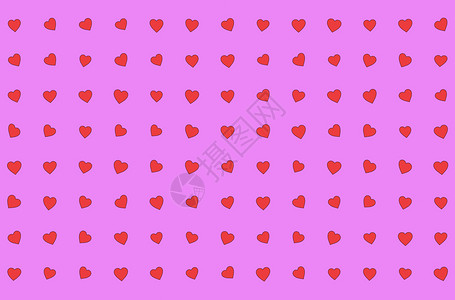 ValentiersDay抽象的3D插图或模式在粉红玫瑰背景的列和行中以小平面红卡通心在柱子和行中显示valentsday摘要背背景图片