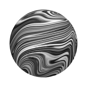抽象灰色流体艺术图案纹理在球体或形状的技术概念背景中与白色隔离模拟设计3d抽象插图背景图片