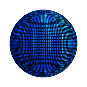 技术概念中的蓝条线球或形上的图案纹理在白色背景上孤立模拟设计3d抽象插图背景图片
