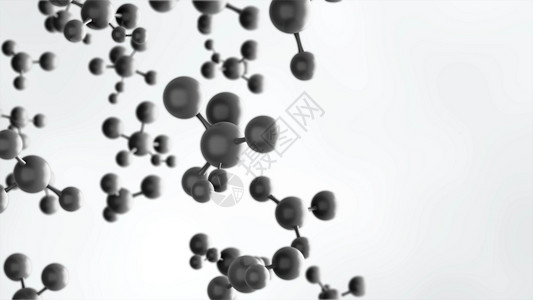 白色背景的分子或原数字技术科学化和医概念的抽象结构3d图解图片