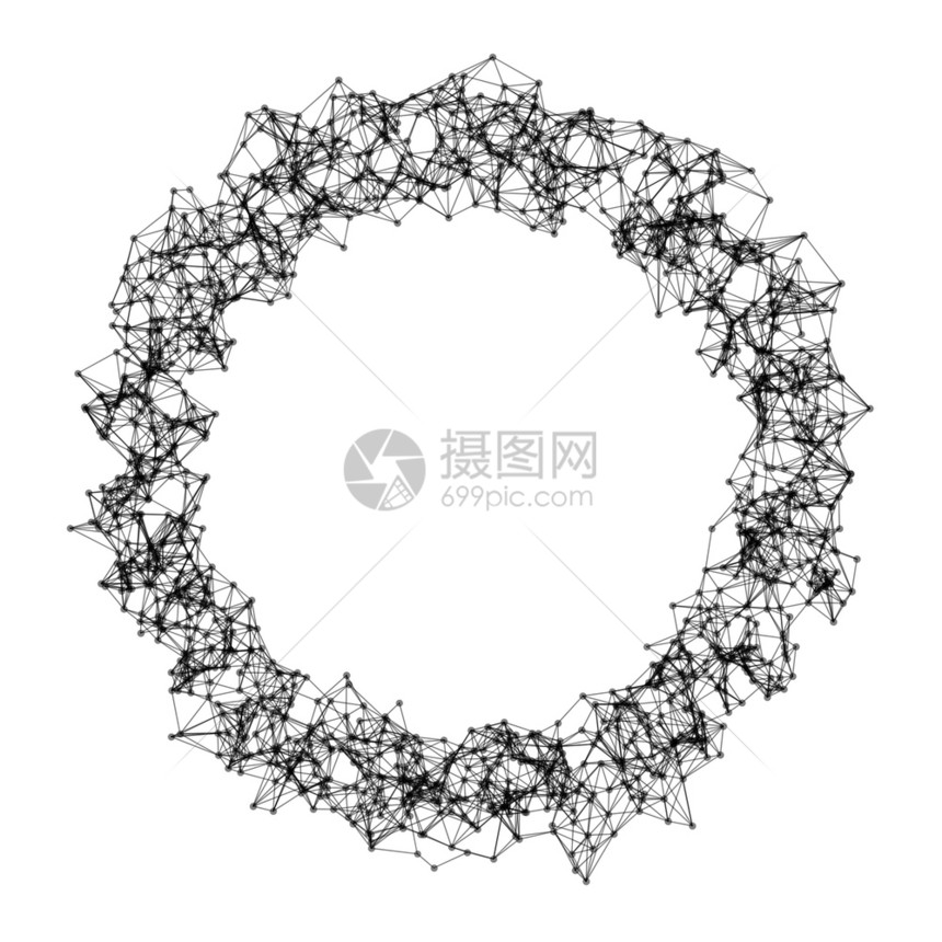 在未来的数字计算机技术概念中3D抽象插图图片