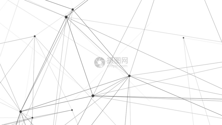 黑色数字计算机据和网络连接黑数字计算机据和网络连接三角线和白背景未来技术概念领域图片