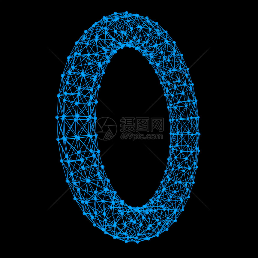 电线环云计算和全球网络连接线以及未来黑背景技术概念领域3d抽象图形设计插图片