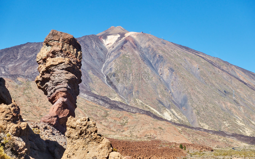 加那利群岛特内里费铁化火山的古典景象图片