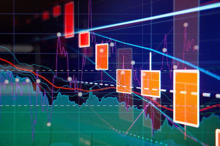 抛售股市下跌红蜡烛图和表金融概念背景