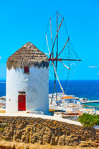 希腊CycladesMykonos岛传统风虫图片