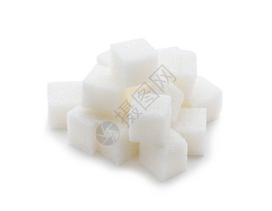 白色背景的糖立方体图片