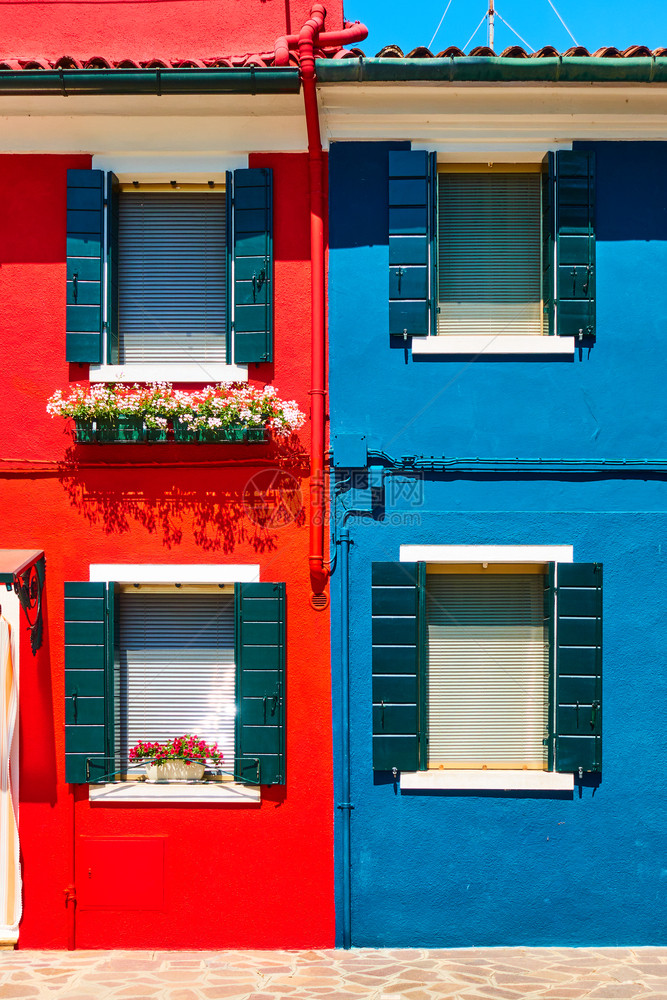 意大利威尼斯Burano的多姿彩房屋图片