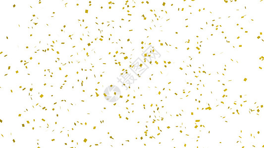 白背景的黄金面条用于庆祝活动新年晚会生日派对圣诞节或任何假日3D抽象说明背景图片