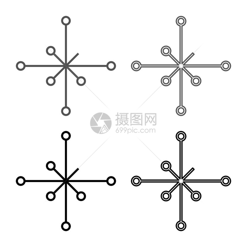 灰色黑矢量插图大纲平板样式简单图像图片