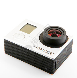 AYTOSBULGARIA2014年月5日GoProHERO3黑色版孤立在白背景上GORO是高清晰的个人相机品牌经常用于极端动作背景