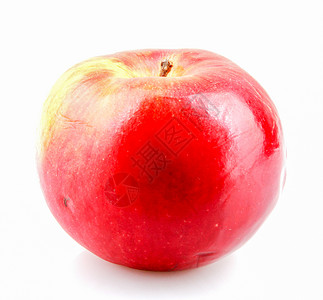 白上孤立的红苹果图片