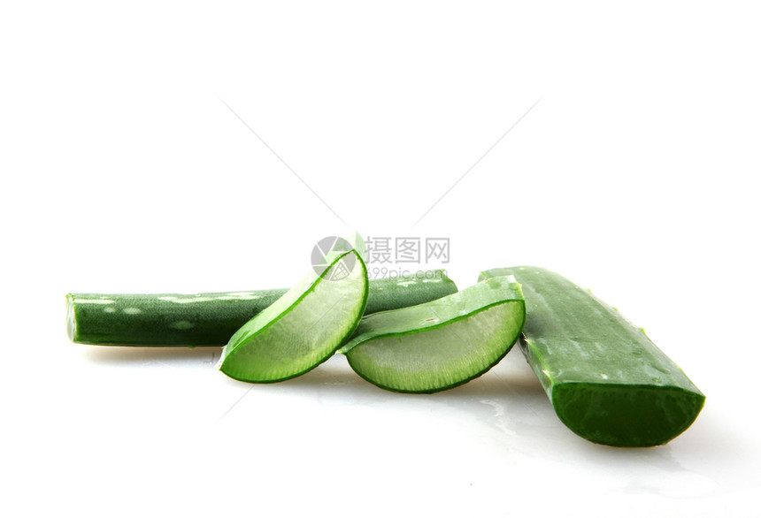 白色背景上的AloeVera图片