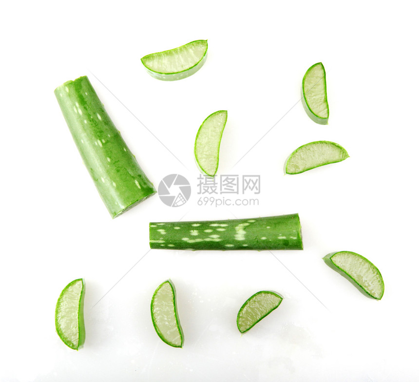 白色背景上的AloeVera图片