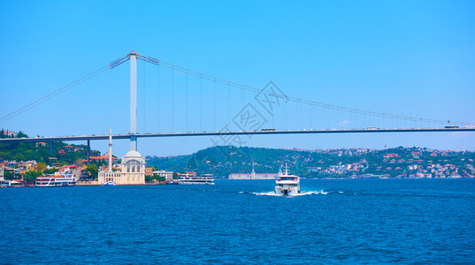 土耳其伊斯坦布尔的Bosphorus桥7月15日烈士桥图片