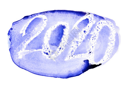 20年新蓝手抽水彩色字母图片