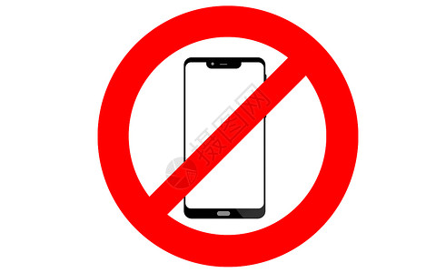 禁止电话不使用移动电话符号3D翻譯背景
