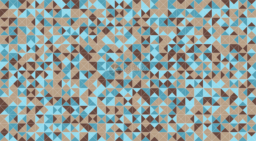 Mosaic三角摩萨瓷砖地板或壁纸装饰建筑设计图案材料纹理背景3d抽象插图图片