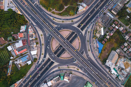 泰国曼谷市环路高速空中美景图片