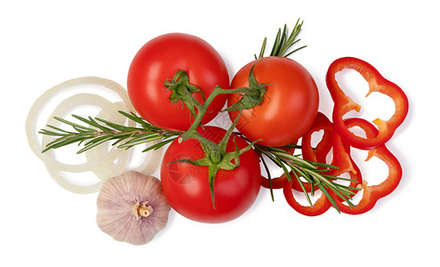 新鲜番茄草药和香料图片