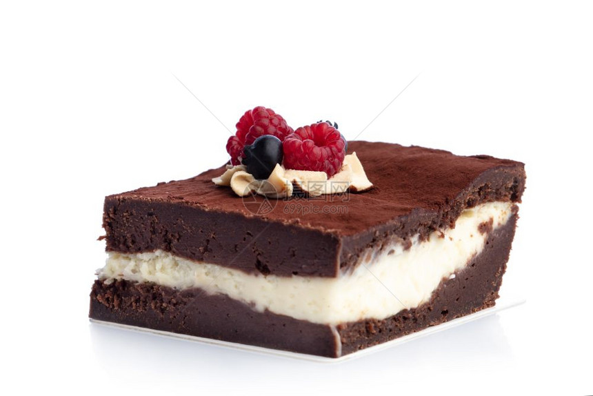 一块巧克力蛋糕图片