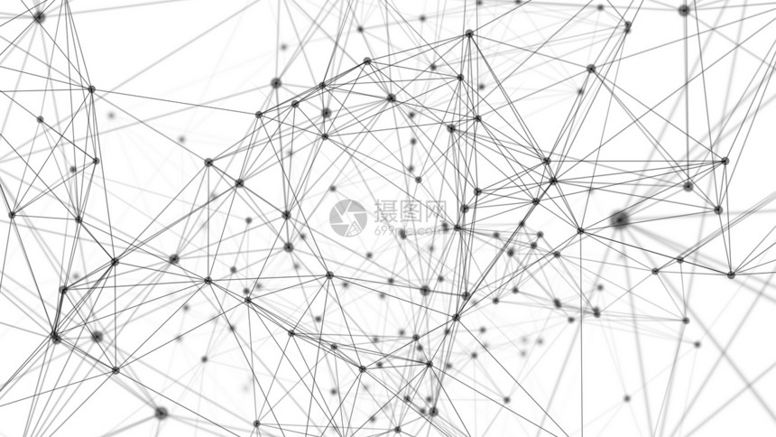 数字计算机据和网络连接未来技术概念背景下的数字计算机据和网络连接三角线和点图片
