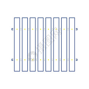 建筑围栏图标细线设计矢量图示图片