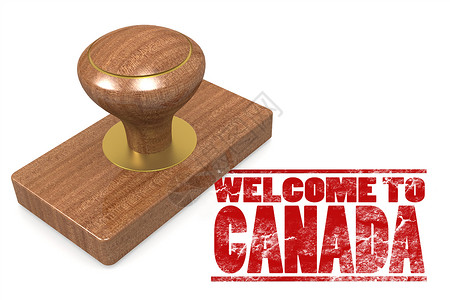 欢迎你来到这里红橡胶印章欢迎来到加拿大3D投影背景