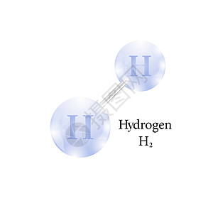 量子物理学氢分子白背景孤立的周期表化学元素背景